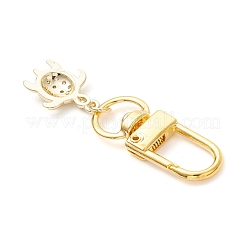 Pendentif tortue de mer en laiton avec micro pavé de zircones cubiques&nbsp;HJEW-JM03952