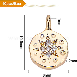 Ottone micro spianare fascino zirconi&nbsp;KK-BC0006-30G
