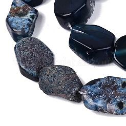 Chapelets de perle en agate naturelle teinte&nbsp;G-Q606-23E-02