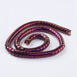 Pvd vuoto placcatura elettrodeposizione fili di perle di ematite sintetica non magnetica&nbsp;G-F534-B07