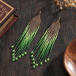 Boho handgemachte Glasperlen Quaste Ohrhänger&nbsp;KU8026