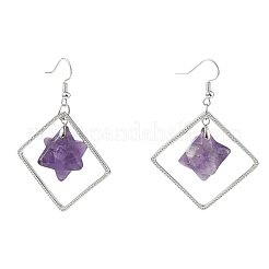 Orecchini pendenti in ottone con rombo&nbsp;EJEW-D360-01P