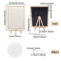 Présentoirs à bijoux en bois rectangle&nbsp;ODIS-WH0025-42