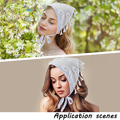 Dreieckige Bandanas mit Blumendekor aus Spitze&nbsp;OHAR-WH20005-08A