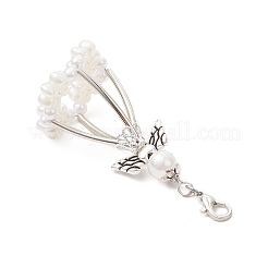 5 colgante decorativo de perla de imitación de plástico ABS.&nbsp;HJEW-JM03626