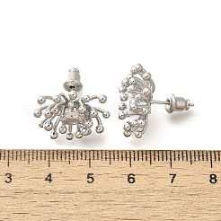 Messing Micro Pave klare Zirkonia Ohrstecker&nbsp;LS-EJEW-A121-06P