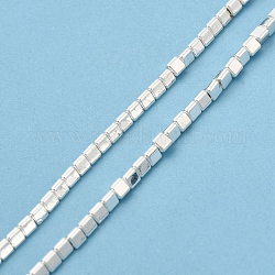 Синтетических немагнитных гематит бисер нитей, треугольные, со серебряным покрытием, 3x2.5x2.7 мм, отверстие : 0.8 мм, около 133 шт / нитка, 16.30'' (41.4 см)