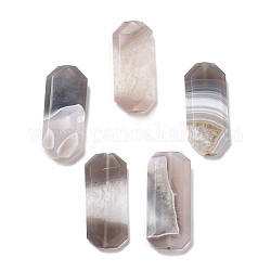 Perles d'agate naturelles, rectangle, 56~59x24~27x6~10mm, Trou: 2mm