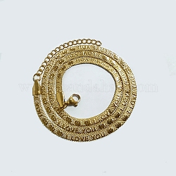 Collares de cadena de espiga de 304 acero inoxidable, dorado, 17.72 pulgada (45 cm)