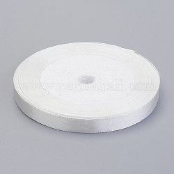乳白色のサテンリボン結婚式の縫製DIY  幅3/8インチ（10mm）  25ヤード/ロール（22.86メートル/ロール）