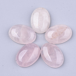 Природного розового кварца кабошонов, овальные, 24~26x17~19x6~7 мм