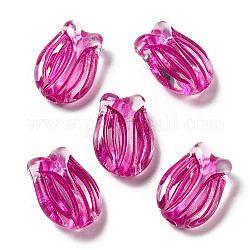 Transparent Acrylic Beads, Tulip, Camellia, 16x11.5x7mm, Hole: 2mm, about: 670pcs/500g