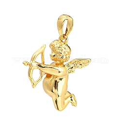Messing Anhänger & Charms, Amor Charme, golden, 18.5x12.5x19.5 mm, Bohrung: 3.5x2 mm
