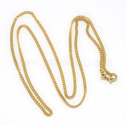 Trendy Unisex 201 Stainless Steel Twisted Chain Necklaces, with Lobster Claw Clasps, Golden, 19.88 inch(50.5cm)