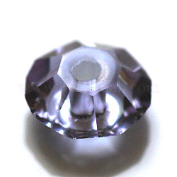 Имитация австрийских кристаллов, класс AAA, граненые, плоско-круглые, сирень, 8x4 мм, отверстие : 0.9~1 мм