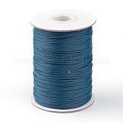 Koreanisch Gewachst Polyester-Schnur Wachsschnur Gewachste Kordel, Preußischblau, 1 mm, ca. 85 Yards / Rolle
