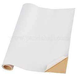 Gorgecraft 1 feuille rectangle en cuir pvc tissu autocollant, pour canapé/siège patch, gainsboro, 137x35x0.04 cm