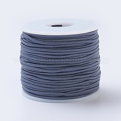 Elastic Cord, Polyester Outside and Latex Core, Slate Gray, 2mm, about 50m/roll