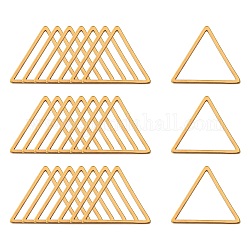 304ステンレススチール製フレームコネクター  三角形  ゴールドカラー  16x18x0.8mm