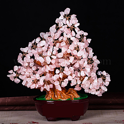 Baumschmuck aus natürlichem Rosenquarz, harz home display dekorationen, Reiki-Energiestein zur Heilung, 230x120x280 mm