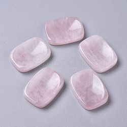 Натуральный розовый кварцевый массажер, Камень беспокойства для терапии беспокойства, прямоугольные, 41x30x8 мм