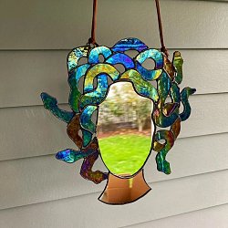 Подвесное украшение из акрилового зеркала, для домашнего украшения стены окна дома, красочный, 250x240x3 мм