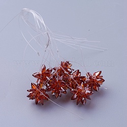 Стеклянные бусины тканые, цветок / бенгальский, изготовлен из конских глазных чар, седло коричневый, 13 мм