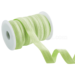 Arricraftポリエステル弾性コード  ウェビング衣類縫製アクセサリー  フラット  緑黄  16mm  約21.87ヤード（20m）/セット