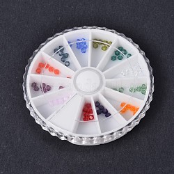 Austrian Crystal Beads, 5301 3mm Bicone, Mixed Color, 3x3mm, Hole: 0.8mm, about 72pcs/box