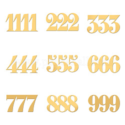Olycraft 9 pz adesivi a tema numerici da 1.6x1.6 pollici numeri da 1 a 9 adesivi autoadesivi adesivi in metallo dorato argomenti di testo adesivi in metallo adesivi energetici per album artigianato fai da te decorazione del telefono