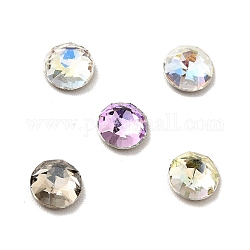 K9 cabujones de cristal de rhinestone, espalda y espalda planas, facetados, plano y redondo, color mezclado, 4.8x2mm