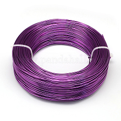 Round Aluminum Wire, for Jewelry Making, Dark Violet, 22 Gauge, 0.6mm, about 918.63 Feet(280m)/250g