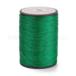 フラットワックスポリエステル糸ストリング  マイクロマクラメコード  革縫い用  グリーン  0.8~0.9x0.3mm  約109.36ヤード（100m）/ロール