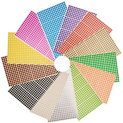 Removable Coding Label, Dot Stickers, for DIY Scrapbooking Crafts Making Notes Marks Game, Mixed Color, 222x125mm, Dot: 6mm