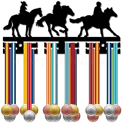 Titular de la medalla de acrílico, estante para colgar medallas, marco porta medallas, con pasadores de separación, caballo, 130x290x10mm, agujero: 8 mm