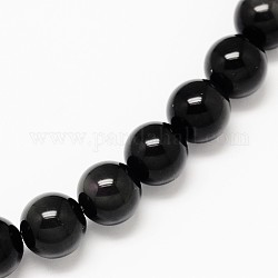 Aa grade perles rondes obsidienne naturelle brins, 14mm, Trou: 1mm, Environ 28 pcs/chapelet, 15.7 pouce