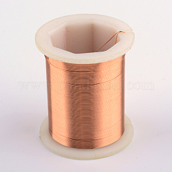 Alambre de cobre redondo desnudo, alambre de cobre crudo, Alambre artesanal de joyería de cobre, crudo, 28 calibre, 0.3mm, aproximadamente 9 pie (3 yardas) / rollo, 12 rollos / caja