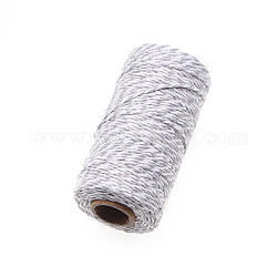 Hilos de hilo de algodón para tejer manualidades., gainsboro, 2mm, alrededor de 109.36 yarda (100 m) / rollo