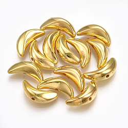 Ccb Kunststoff-Perlen, Mond, golden, 14x6.5x5 mm, Bohrung: 1.2 mm