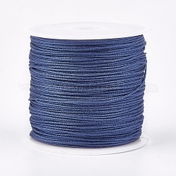 Hilo de nylon, cable de la joya de encargo de nylon para la elaboración de joyas tejidas, azul aciano, 0.8mm, alrededor de 49.21 yarda (45 m) / rollo
