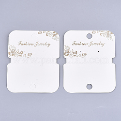 Karton Display-Karten, verwendet für halskette und ohrring, Rechteck, elfenbeinfarben, 11.5x9 cm