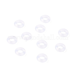Anillos de unión de silicona, anillo, blanco, 6x1.5mm, diámetro interior: 2.7 mm