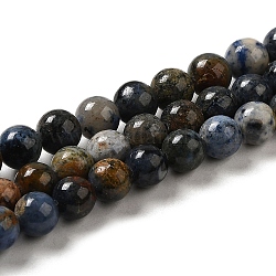 Chapelets perles en quartz dumortiérite naturel, ronde, 6~6.5mm, Trou: 1mm, Environ 62~65 pcs/chapelet, 15.04~15.12'' (38.2~38.4 cm)