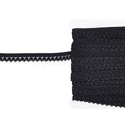 Cordon élastique en caoutchouc plat, sangle vêtement accessoires de couture, noir, 13mm