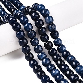 148 Stück Blaue Jade-Rondellperlen 8 Mm – Natürlich Gefärbt, Mit Loch Für Schmuckherstellung & DIY