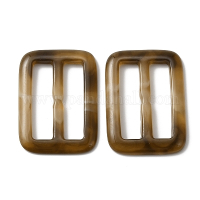 Fermoirs à boucle rectangle en résine&nbsp;FIND-WH0129-33A-1