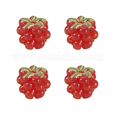 4pcs cuentas de lampwork hechas a mano&nbsp;LAMP-TA0002-24G-1