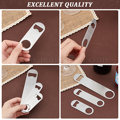 3 Size Durable Beer Bottle Opener Stainless Steel Flat Speed Bottle Cap  Opener Remover Bar Blade