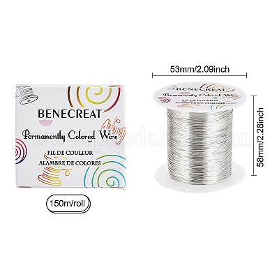 Wholesale BENECREAT 26 Gauge/0.4mm 120m Jewelry Beading Wire Tarnish  Resistant Copper Wire for Beading Wrapping and Other Jewelry Craft Making 