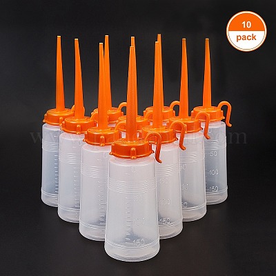 Plastic Glue Bottles, Plastic Funnel Hopper and Chalkboard Sticker Labels,  White, 19.5cm, Capacity: 150ml